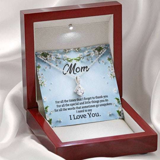 Mom Necklace, I Love You Gift For Mom Flowers Alluring Beauty Necklace Gifts for Mother (Mom) Rakva