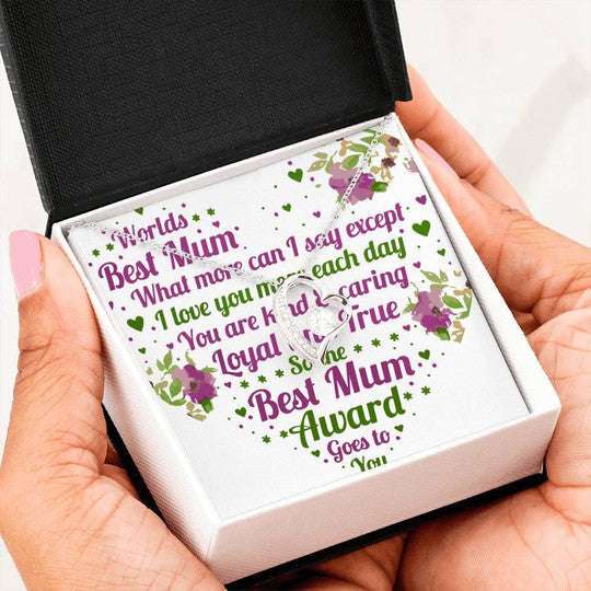 Mom Necklace, I Love You Mom Each Day Forever Love Necklace For Mom Gifts for Mother (Mom) Rakva