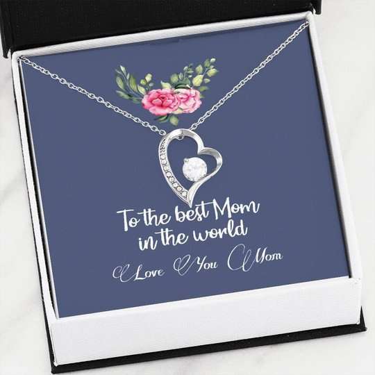 Mom Necklace, I Love You Mom Forever Love Necklace For Mom Gifts for Mother (Mom) Rakva