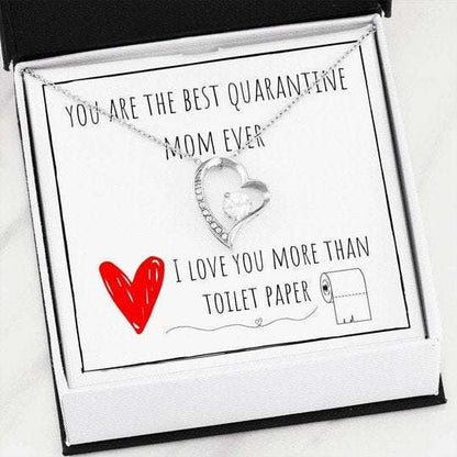 Mom Necklace, I Love You More Than Toilet Paper Forever Love Necklace For Mom Gifts for Mother (Mom) Rakva