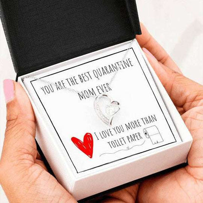 Mom Necklace, I Love You More Than Toilet Paper Forever Love Necklace For Mom Gifts for Mother (Mom) Rakva