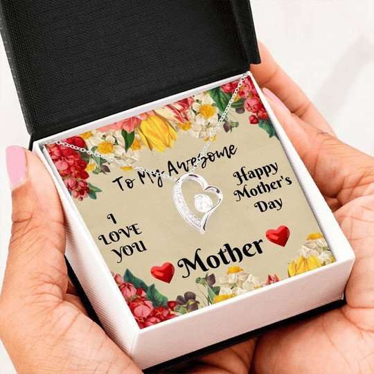 Mom Necklace, I Love You Mother’S Day For Mom Forever Love Necklace Gifts for Mother (Mom) Rakva