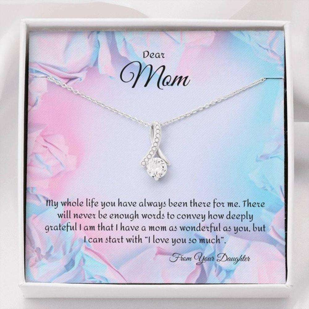 Mom Necklace, I Love You So Much Alluring Beauty Necklace For Mom Gifts for Mother (Mom) Rakva