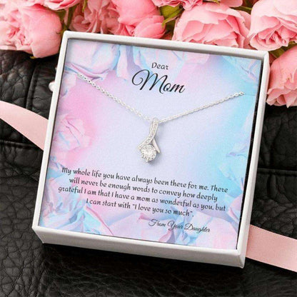 Mom Necklace, I Love You So Much Alluring Beauty Necklace For Mom Gifts for Mother (Mom) Rakva