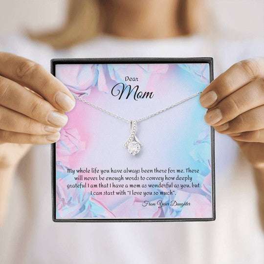 Mom Necklace, I Love You So Much Alluring Beauty Necklace For Mom Gifts for Mother (Mom) Rakva