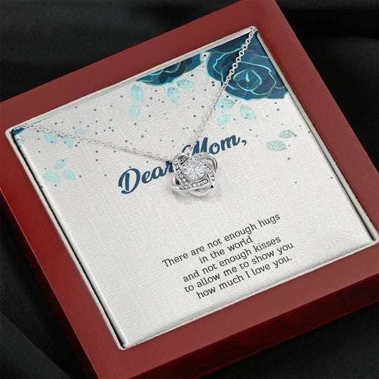 Mom Necklace, I Love You So Much Gift For Mom Love Knot Necklace Gifts for Mother (Mom) Rakva