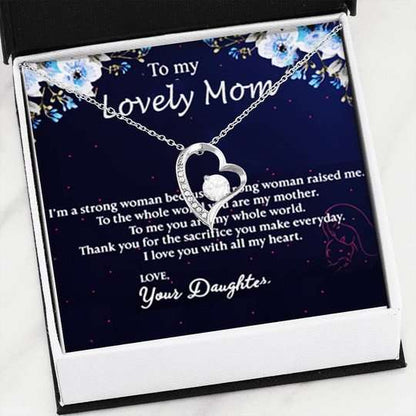 Mom Necklace, I Love You With All My Heart Forever Love Necklace For Mom Gifts for Mother (Mom) Rakva