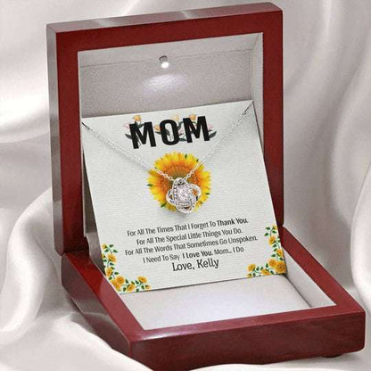 Mom Necklace, I Need To Say I Love You Gift For Mom Custom Name Love Knot Necklace Gifts for Mother (Mom) Rakva