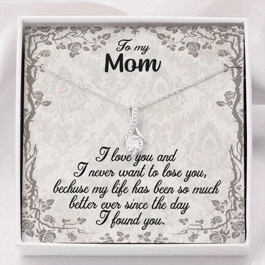 Mom Necklace, I Never Want To Lose You Alluring Beauty Necklace Gift For Mom Gifts for Mother (Mom) Rakva