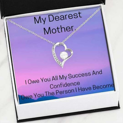 Mom Necklace, I Owe You All My Success And Confidence Gift For Mom Forever Love Necklace Gifts for Mother (Mom) Rakva