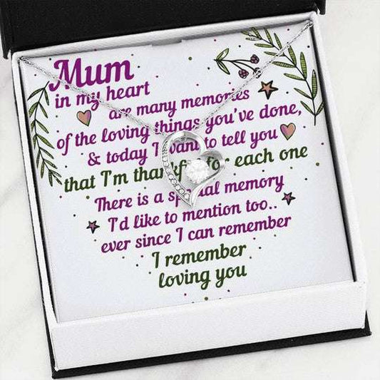 Mom Necklace, I Remember Loving You Forever Love Necklace For Mom Gifts for Mother (Mom) Rakva