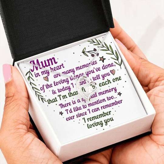 Mom Necklace, I Remember Loving You Forever Love Necklace For Mom Gifts for Mother (Mom) Rakva