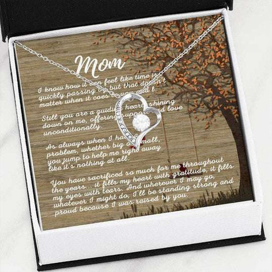 Mom Necklace, I Was Raised By You Forever Love Necklace For Mom Gifts for Mother (Mom) Rakva