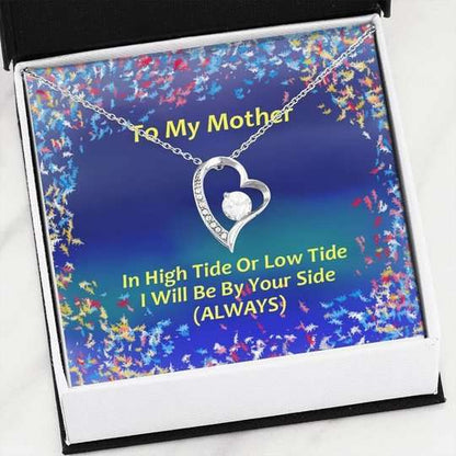 Mom Necklace, I’Ll Always Be By Your Side Forever Love Necklace For Mom Gifts for Mother (Mom) Rakva