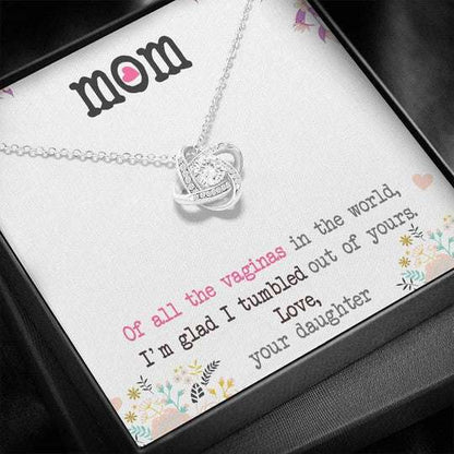 Mom Necklace, I’M Glad I Tumbled Out Of Yours Gift For Mom Love Knot Necklace Gifts for Mother (Mom) Rakva