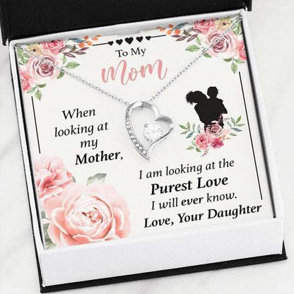 Mom Necklace, I’M Looking At The Purest Love Gift For Mom Forever Love Necklace Gifts for Mother (Mom) Rakva