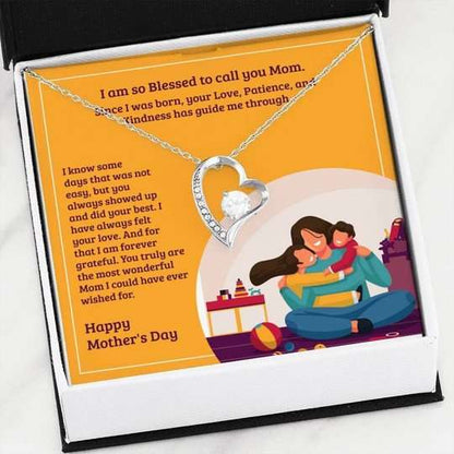 Mom Necklace, I’M So Blessed To Call You Mom Forever Love Necklace For Mom Gifts for Mother (Mom) Rakva