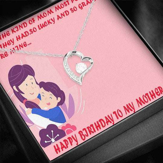 Mom Necklace, I’M So Lucky To Get You Mom Forever Love Necklace For Mom Gifts for Mother (Mom) Rakva