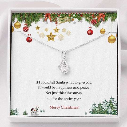 Mom Necklace, If I Could Tell Santa What To Give You Alluring Beauty Necklace For Mom Gifts for Mother (Mom) Rakva