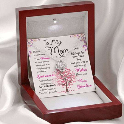 Mom Necklace, Let You Know That You’Re Appreciated Love Knot Necklace Gift For Mom Gifts for Mother (Mom) Rakva