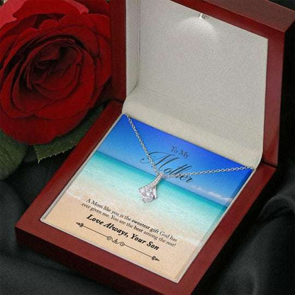 Mom Necklace, Love Always Beach Son Gift For Mom Alluring Beauty Necklace Gifts for Mother (Mom) Rakva