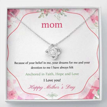 Mom Necklace, Love Knot Necklace Gift For Mom Hope And Love Gifts for Mother (Mom) Rakva