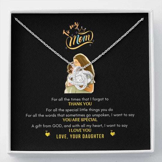 Mom Necklace, Love Knot Necklace Gift For Mom Thank You For All The Special Little Things You Do Gifts for Mother (Mom) Rakva