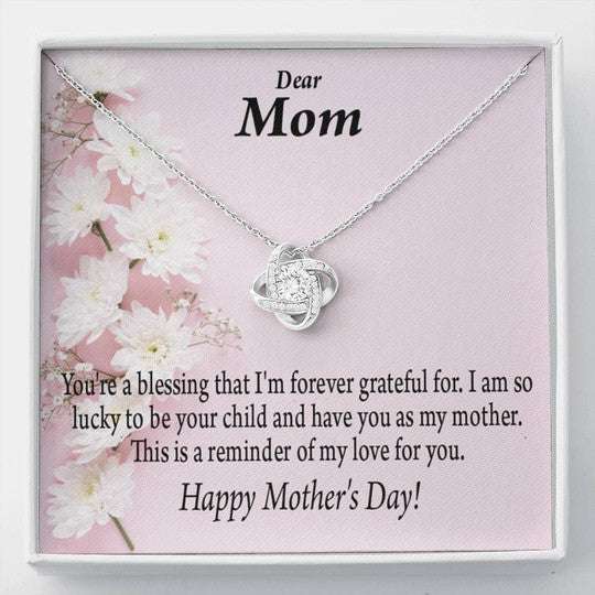 Mom Necklace, Love Knot Necklace Gift For Mom This Is A Reminder Of My Love For You Gifts for Mother (Mom) Rakva