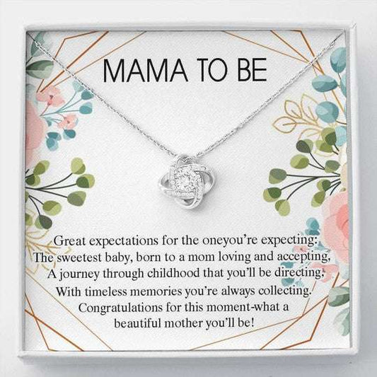 Mom Necklace, Love Knot Necklace Gift For Mom To Be Congratulations For This Moment Gifts for Mother (Mom) Rakva