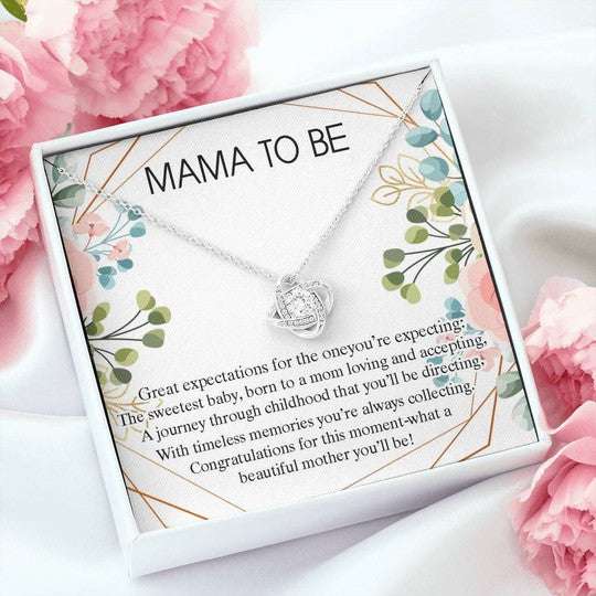 Mom Necklace, Love Knot Necklace Gift For Mom To Be Congratulations For This Moment Gifts for Mother (Mom) Rakva