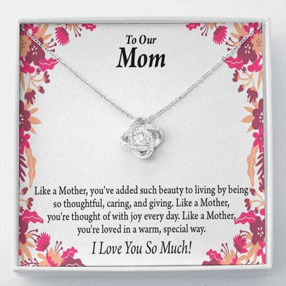 Mom Necklace, Love Knot Necklace Gift For Mom You’Re Thought Of With Joy Everyday Gifts for Mother (Mom) Rakva