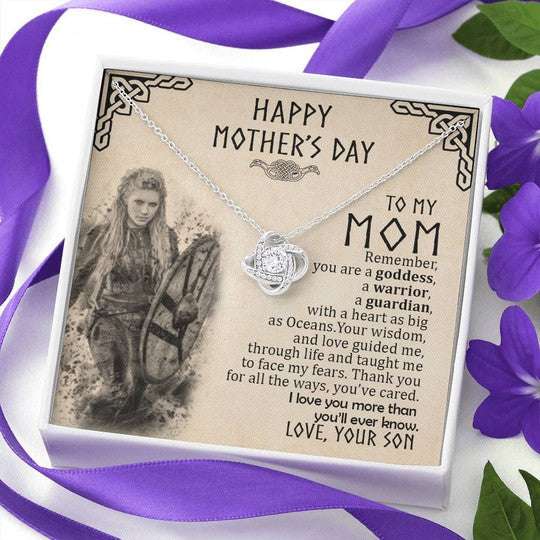 Mom Necklace, Love Knot Necklace Viking Son Gift For Mom You’Re My Guardian Gifts for Mother (Mom) Rakva