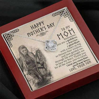 Mom Necklace, Love Knot Necklace Viking Son Gift For Mom You’Re My Guardian Gifts for Mother (Mom) Rakva