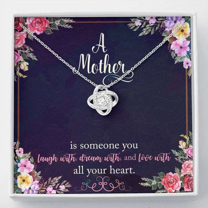 Mom Necklace, Love With All Your Heart Love Knot Necklace Gift For Mom Gifts for Mother (Mom) Rakva