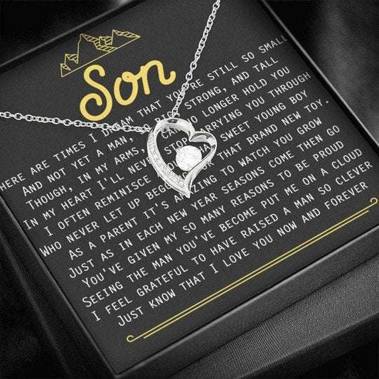 Mom Necklace, Love You Now And Forever Forever Love Necklace For Mom Gifts for Mother (Mom) Rakva