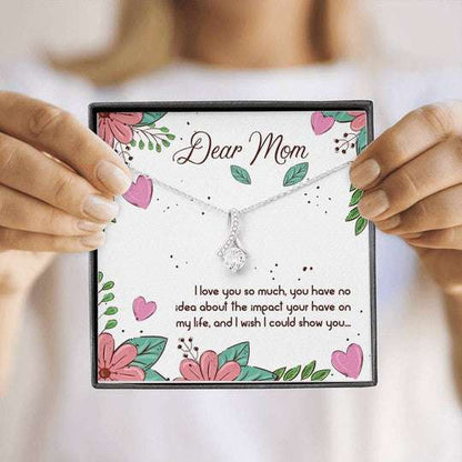 Mom Necklace, Love You So Much Alluring Beauty Necklace Gifts For Mom Gifts for Mother (Mom) Rakva