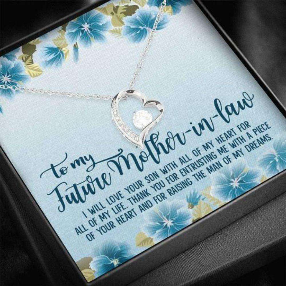 Mom Necklace, Love Your Son With My Heart Forever Love Necklace Gift For Mom In Law Gifts for Mother (Mom) Rakva