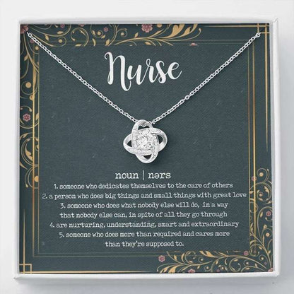 Mom Necklace, Lovely Gift For Mom Nurse Noun Love Knot Necklace Gifts for Mother (Mom) Rakva