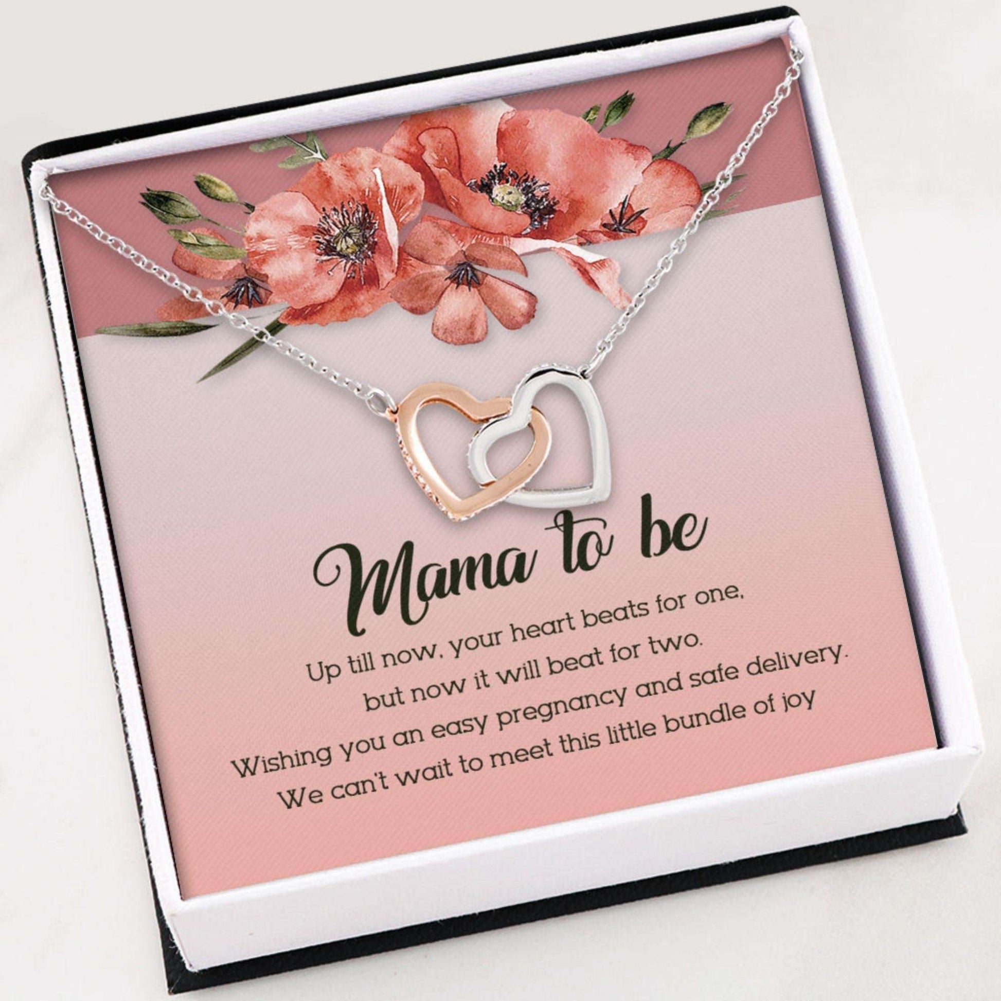 Mom Necklace, Mama Necklace Gift “ Mama To Be Gift Mothers Day Hearts Necklace Gifts for Mother (Mom) Rakva