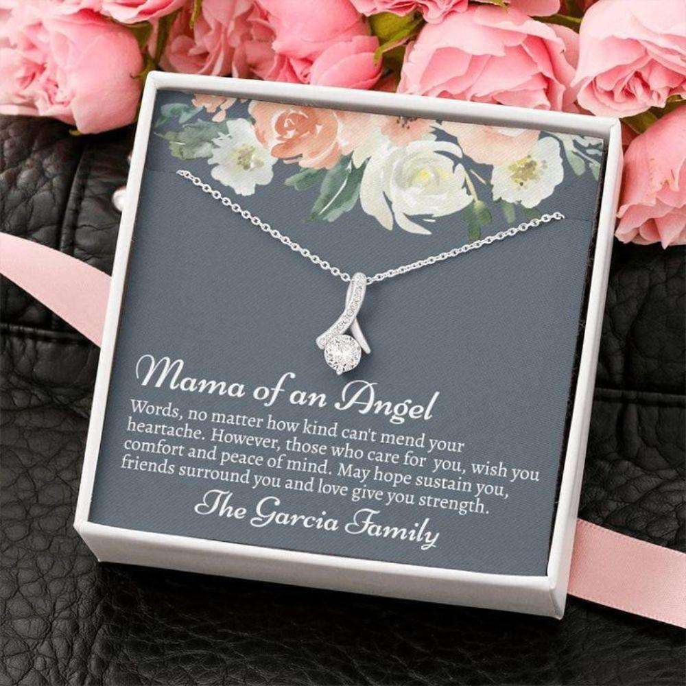 Mom Necklace, Mama Of An Angel Gift, Necklace For Women, Mother’S Day Necklace Gift, Alluring Beauty Necklace Gifts for Mother (Mom) Rakva