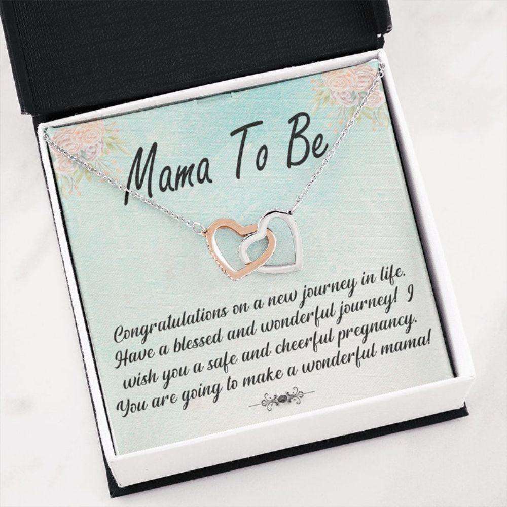 Mom Necklace, Mama To Be Interlocking Heart Necklace, Pregnancy New Mom Gifts, First Time Mom Necklace, Pregnancy Gifts For Best Friend Gifts for Mother (Mom) Rakva