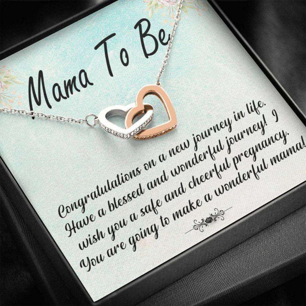 Mom Necklace, Mama To Be Interlocking Heart Necklace, Pregnancy New Mom Gifts, First Time Mom Necklace, Pregnancy Gifts For Best Friend Gifts for Mother (Mom) Rakva