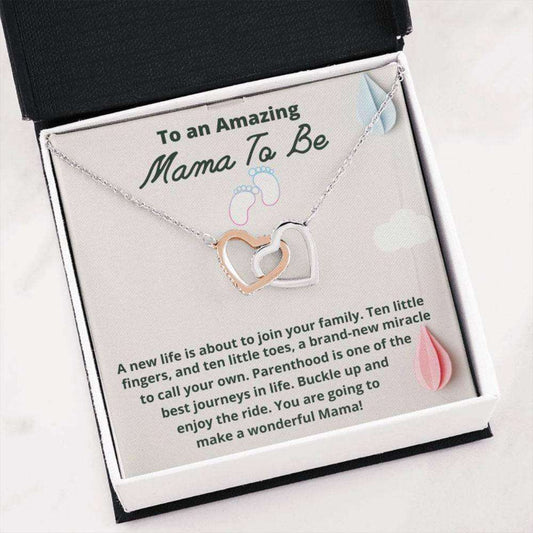 Mom Necklace, Mama To Be Necklace Gift, Gift For Expecting Moms Two Hearts Necklace, Gift Mom To Be, New Mom Gift, Pregnancy Gift Gifts For Mom To Be (Future Mom) Rakva