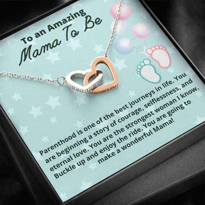 Mom Necklace, Mama To Be Necklace Gift, Gift Two Hearts Necklace For Expecting Moms, Mom To Be, New Mom Gift, Pregnancy Gift Gifts For Mom To Be (Future Mom) Rakva