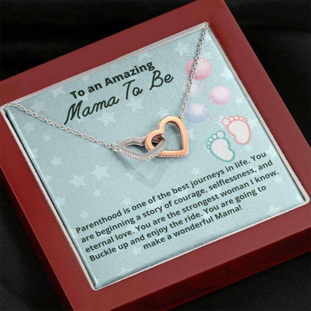 Mom Necklace, Mama To Be Necklace Gift, Gift Two Hearts Necklace For Expecting Moms, Mom To Be, New Mom Gift, Pregnancy Gift Gifts For Mom To Be (Future Mom) Rakva