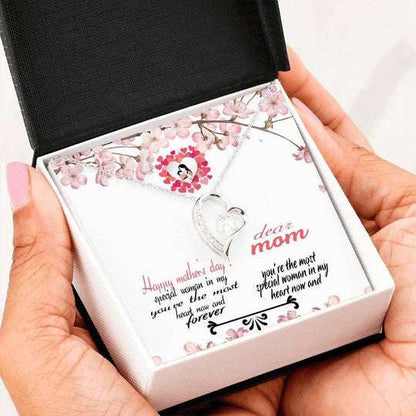 Mom Necklace, Meaningful Gift Happy Mother’S Day Forever Love Necklace Gift For Mom Gifts for Mother (Mom) Rakva