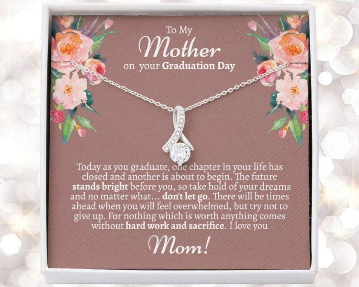 Mom Necklace, Meaningful Mom Graduation Necklace, Gift For Mom Graduation, Graduation Gifts For Moms, Graduation Gift Ideas For Mom Gifts for Mother (Mom) Rakva