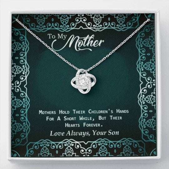 Mom Necklace, Meaningful Son Gift For Mom Necklace Mothers Hold Their Children’S Heart Forever Gifts for Mother (Mom) Rakva