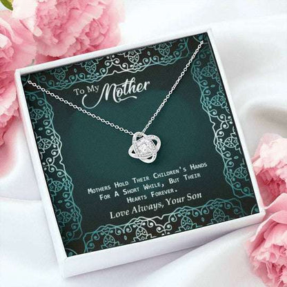 Mom Necklace, Meaningful Son Gift For Mom Necklace Mothers Hold Their Children’S Heart Forever Gifts for Mother (Mom) Rakva