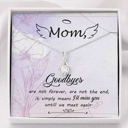 Mom Necklace, Miss You Until Meet Again Alluring Beauty Necklace Gift For Mom Gifts for Mother (Mom) Rakva